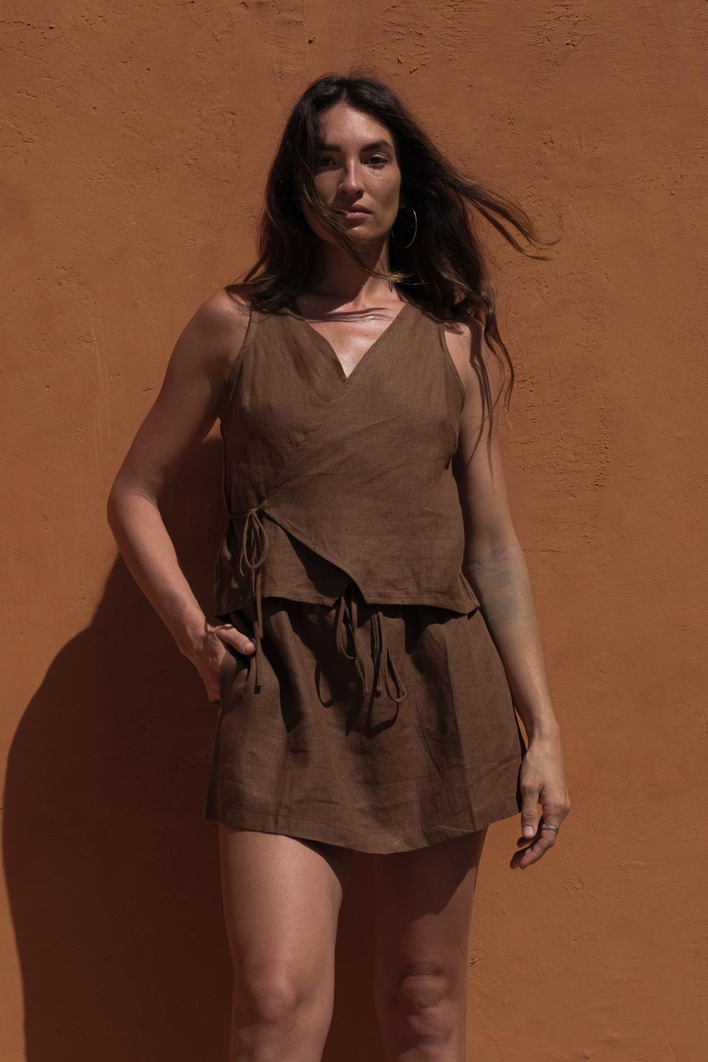 Laconia Skirt - Earth Brown